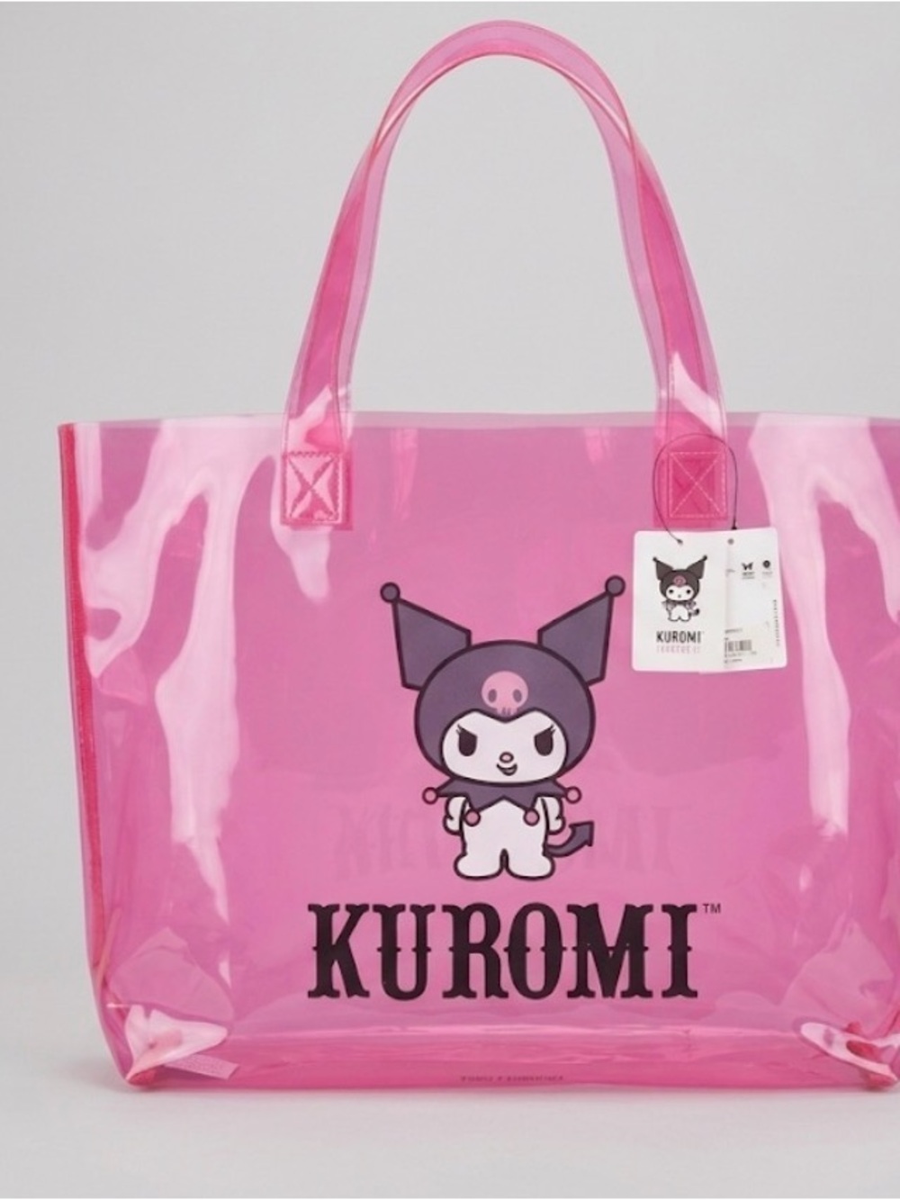 NWT Kuromi x Forever 21 Pink Clear Tote Bag - Sanrio Limited Edition Stadium Bag